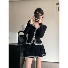 批发小个子香风韩系穿搭气质<b class='q'>连衣裙</b>子女早秋2026新款今年流行漂亮套装