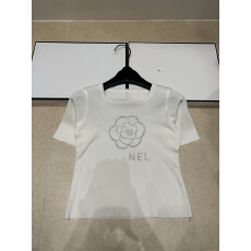 批发2026夏季新款修身<b class='q'>山茶花</b>烫钻短袖<b class='q'>T</b><b class='q'>恤</b>女辣妹风显瘦插肩上衣