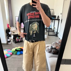 26年夏季新款美式高街小众vintage水洗做旧短袖T恤男女同款潮