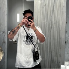 Grailz ProjectGR 26年夏季上海快闪店限定双头鸟拼接反缝短袖T恤