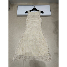 批发2026年夏季新款针织香镂空里布连衣裙无袖套头背心裙显瘦百搭长裙