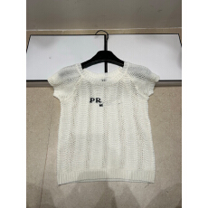 批发2026年夏季<b class='q'>新款</b>针织普牌字母镂空短袖套头显瘦百搭女上衣潮品