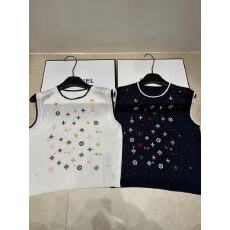 批发2026年夏季新花款针织字母无袖套头背心修身显瘦百搭女上衣潮牌