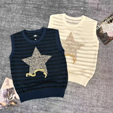 批发潮牌针织D家字母<b class='q'>欧根纱</b>拼接刺绣系列无袖背心显瘦百搭<b class='q'>上衣</b>26夏季