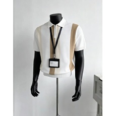 批发2026新款韩版夏季冰丝短袖拼色<b class='q'>男</b><b class='q'>Polo</b><b class='q'>衫</b>休闲条纹翻领潮流透气针织