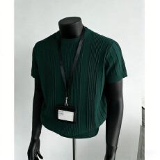 批发2026白色冰丝短袖T恤<b class='q'>男</b>夏季新款修身纯色体恤痞帅高级感上衣内搭