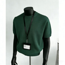 夏季短袖T恤男冰丝针织衫弹力韩版修身圆领休闲薄款纯色半袖上衣