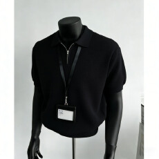 2026新款短袖翻领Polo衫夏季男士轻熟商务休闲透气半拉链针织衫