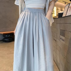 批发【6色5码】灯笼裤夏季薄款新款<b class='q'>九分</b>裤肌理感宽松束脚运动<b class='q'>哈伦裤</b>女
