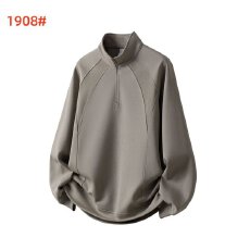 360克高品质拉链立领秋季潮流宽松大码宽版型衣服新款重磅卫衣男