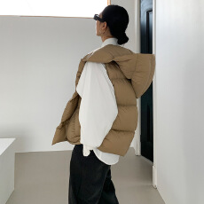 批发爆款白鸭绒羽绒马甲女2025秋冬新款小个子休闲保暖上衣潮