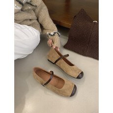 批发运动时尚气质休闲鞋女2025年新款四季鞋圆头<b class='q'>韩版</b>法式咖啡色内增高