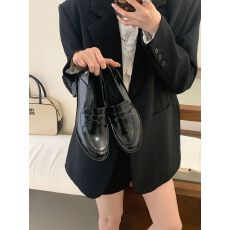 批发运动时尚气质休闲鞋女2025年新款四季绒面鞋韩版法咖啡色玛丽珍鞋