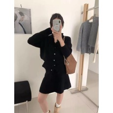 批发实拍现货 韩版 时尚 早秋 修身慵懒毛衣半身裙<b class='q'>甜美</b>两件套