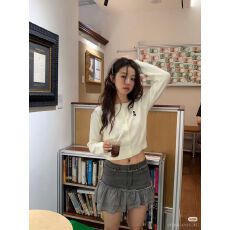 批发2026春季薄款毛衣女纯色叠穿圆领收腰高级感针织<b class='q'>开衫</b>上衣外穿女潮