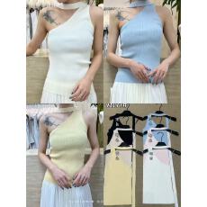 批发纯色斜肩背心女士夏季新款外穿性感吊带修身外穿内搭无袖单肩上衣