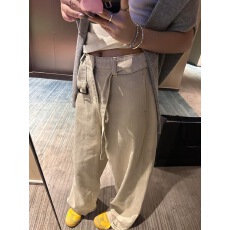 批发美式复古宽松慵懒松弛感弯刀牛仔裤子女<b class='q'>秋</b>冬新款辣妹阔腿拖地长裤