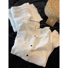 批发甜美碎花<b class='q'>睡衣</b>女秋冬季长袖套装高级感大码云朵<b class='q'>棉</b>纱布家居服可外穿