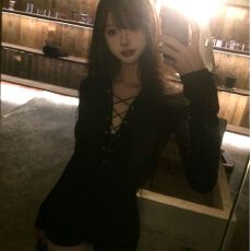 批发美式辣妹黑色内搭长袖连体衣<b class='q'>女</b>早秋季外穿收腰显瘦修身包臀短裤子