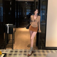 批发原版面料纯欲性感蕾丝提花T恤女V领撞色花边内搭长袖<b class='q'>上衣</b>