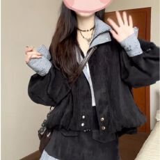 批发独特漂亮初秋套装2025<b class='q'>新款</b>慵懒风宽松夹克外套气质韩系短裙两件套