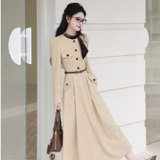 批发秋季穿搭温柔收腰气质高级感法式<b class='q'>长袖</b><b class='q'>连衣裙</b>女