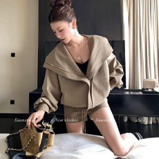 批发新款韩系休闲时尚宽松连帽卫衣开衫外套抽绳<b class='q'>短裤</b>两件套装