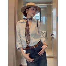 批发韩系老钱风长袖衬衫女2026新款秋<b class='q'>冬</b>季轻熟内搭衬衣设计感小众上衣