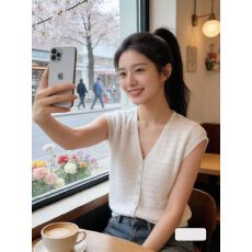 法式娃娃领毛针织衫女夏2026新款木耳边小众甜美减龄冰丝开衫上衣