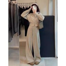 批发休闲运动套装女2026新款时尚开衫连帽上衣阔腿裤两件套<b class='q'>潮</b>
