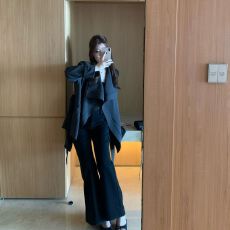 批发大翻领短款风衣女<b class='q'>春秋</b>新款韩系高级设计感气质小个子大衣外套