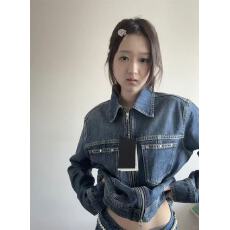 批发2025年新款牛仔外套女春<b class='q'>秋</b>款做旧水洗美式复古早春穿搭设计感上衣