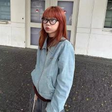 批发美式复古水洗做旧正肩短款牛仔外套男女高街拉链宽松刺绣修身夹克