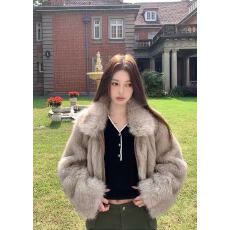 批发毛毛皮草外套女托卡2025冬季<b class='q'>秋</b>冬新款环保狐狸毛短款大衣年轻显瘦