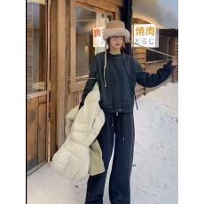 批发2025秋冬新款韩版<b class='q'>时尚</b>抽绳加厚加绒卫衣外套+松紧腰阔腿<b class='q'>裤</b><b class='q'>两件套</b>