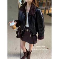 批发短款高级冬季皮毛新款一体2025皮衣外套保暖上衣夹克