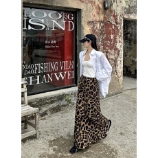 批发春秋夏新款时尚<b class='q'>欧美</b>经典豹纹<b class='q'>大码</b>高腰半身裙复古修身鱼尾中腰裙女