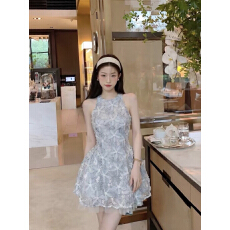 批发2026新款高级感小个子名媛风生日party小礼服重工<b class='q'>蕾丝</b>无袖公主裙