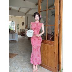 批发2026设计感性感风新中式改良旗袍连衣裙<b class='q'>女</b>装夏季气质绝美包臀裙