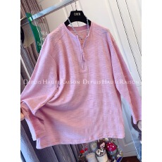 批发特大码300斤超好看美式半拉链长袖T恤女<b class='q'>夏</b>季防晒胖mm宽松薄款上衣