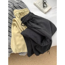 批发特大码300斤欧货阔腿裤女2025<b class='q'>春</b>秋新款松紧腰宽松直简束脚拖地裤