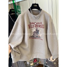 批发大码300斤 独特美式加厚绒韩版宽松女孩套头卫衣上衣