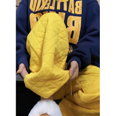 批发大码300斤菱格压线夹棉阔腿裤女秋<b class='q'>冬</b>直筒束脚保暖棉裤