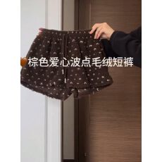 批发大码300斤羊羔毛爱心短裤女<b class='q'>秋</b>冬厚实叠穿A字毛绒靴裤