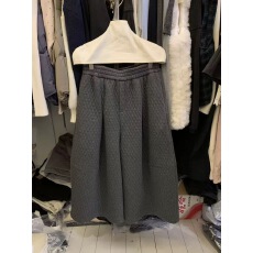 批发特大码300斤菱格高腰加绒休闲裤女阔腿裤