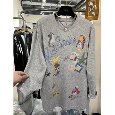 批发<b class='q'>胖妹妹</b>特<b class='q'>大码</b>300斤欧货圆领减龄长袖T恤女春秋季新款显瘦遮肚子衫