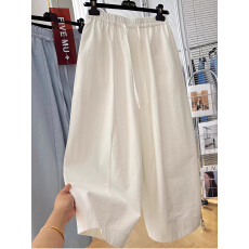 批发<b class='q'>大码</b>女装今年流行慵懒风松弛感哈伦九分裤夏季高腰显瘦休闲阔腿裤
