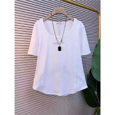 批发特大码300斤<b class='q'>夏</b>季新款短袖t恤女显瘦胖mm白色圆领百搭宽松半袖上衣