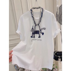 批发大码女装胖mm240斤猫咪短袖T恤女夏季宽松简约休闲欧货时尚上衣潮