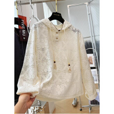 批发大码女装胖mm300斤法式镂空钩花蕾丝衫长袖t恤女早<b class='q'>春</b>季打底衫上衣